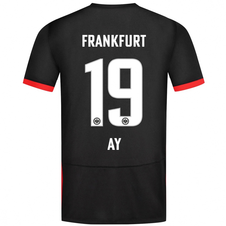 Men Football Ugur Ay #19 Black Away Jersey 2024/25 T-Shirt Nz