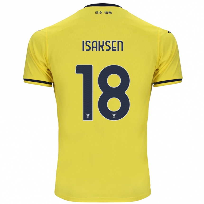 Men Football Gustav Isaksen #18 Yellow Away Jersey 2024/25 T-Shirt Nz