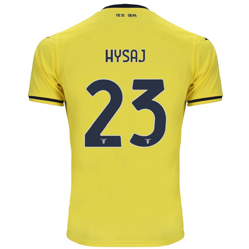 Men Football Elseid Hysaj #23 Yellow Away Jersey 2024/25 T-Shirt Nz