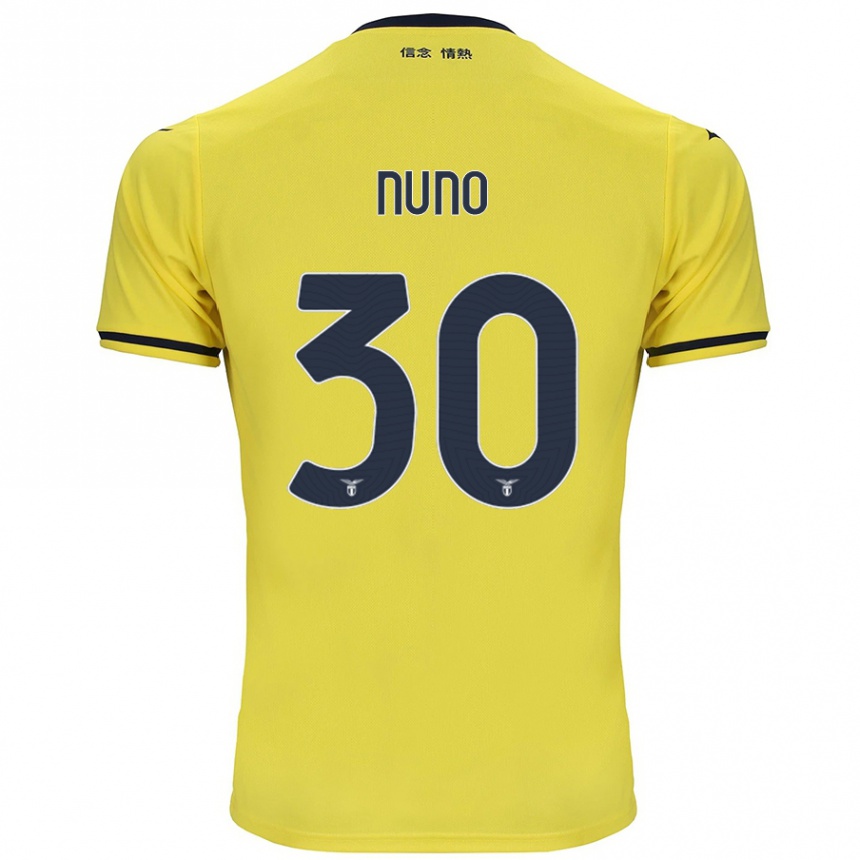 Men Football Nuno Tavares #30 Yellow Away Jersey 2024/25 T-Shirt Nz