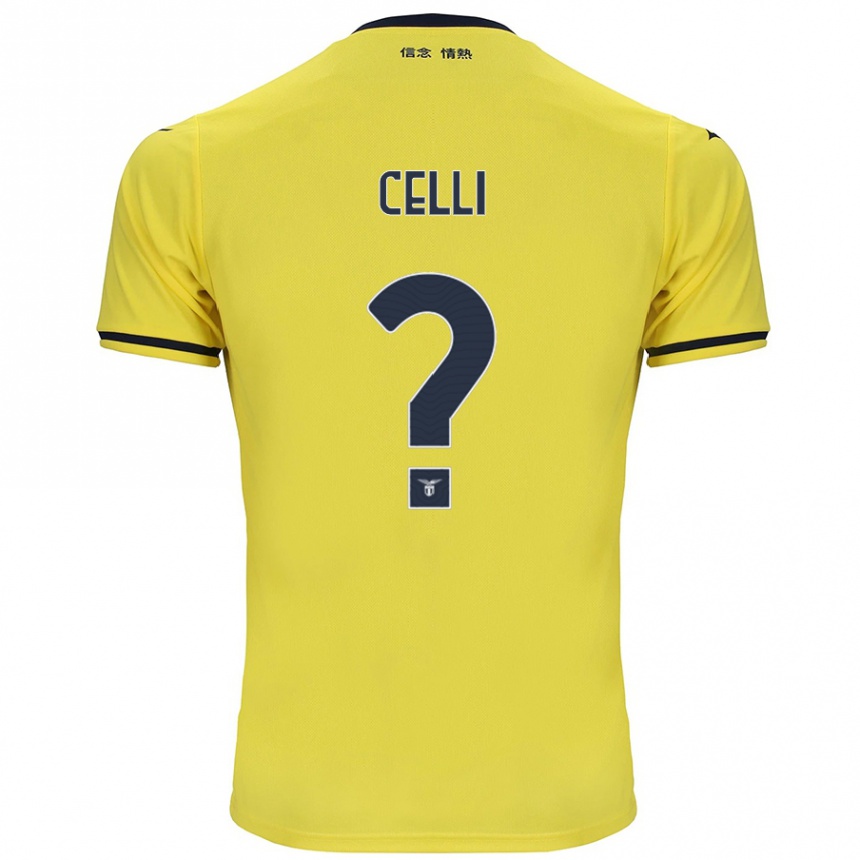 Men Football Gabriele Celli #0 Yellow Away Jersey 2024/25 T-Shirt Nz