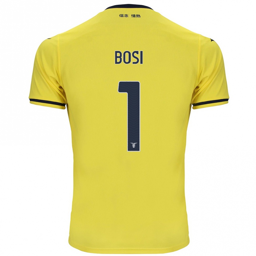 Men Football Gioele Bosi #1 Yellow Away Jersey 2024/25 T-Shirt Nz