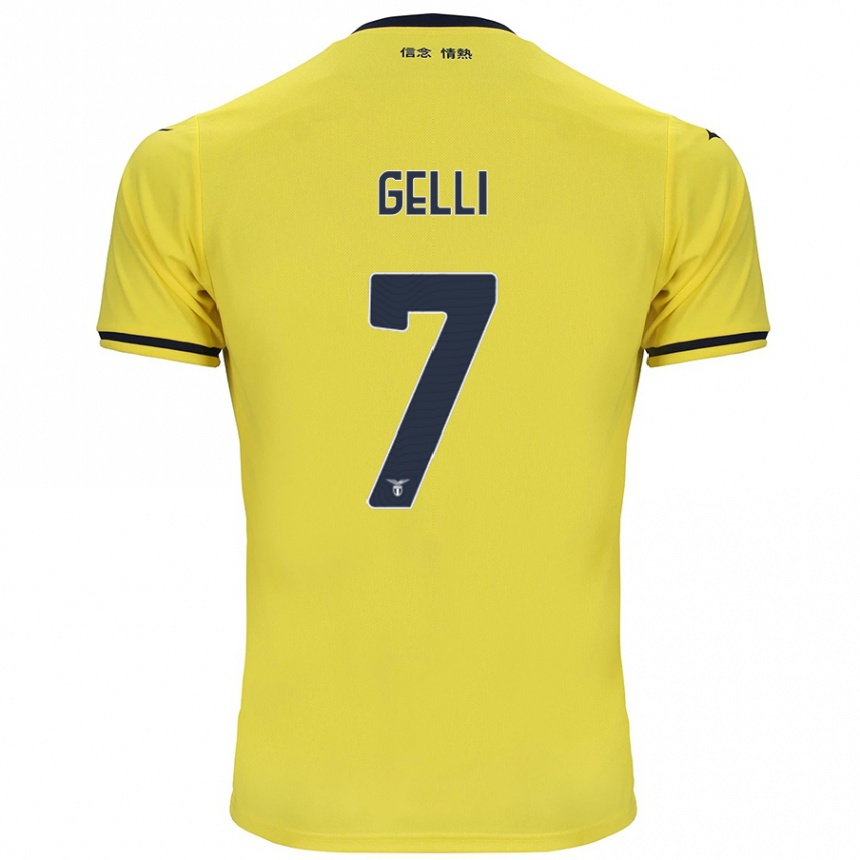 Men Football Valerio Gelli #7 Yellow Away Jersey 2024/25 T-Shirt Nz