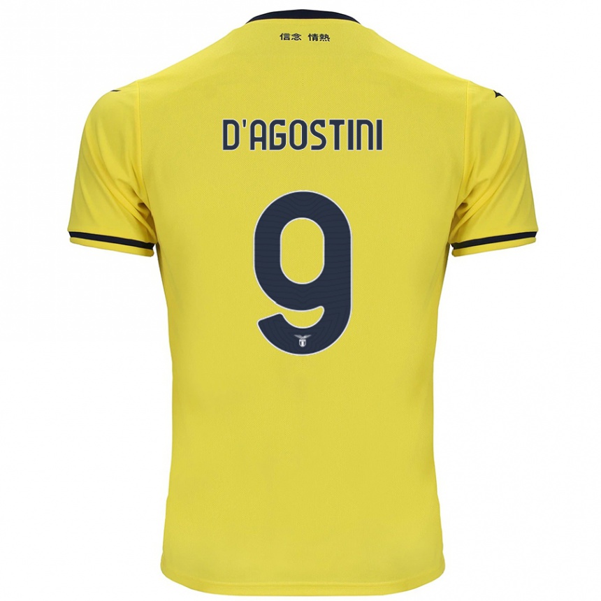 Men Football Lorenzo D'agostini #9 Yellow Away Jersey 2024/25 T-Shirt Nz