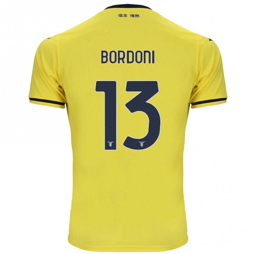 Men Football Tommaso Bordoni #13 Yellow Away Jersey 2024/25 T-Shirt Nz