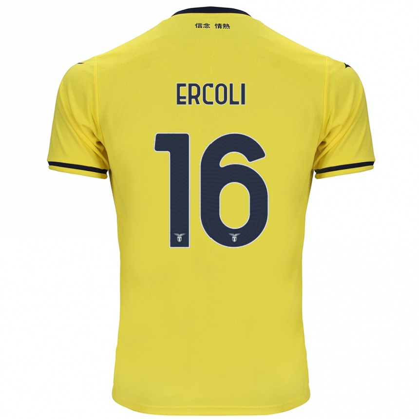 Men Football Michele Ercoli #16 Yellow Away Jersey 2024/25 T-Shirt Nz