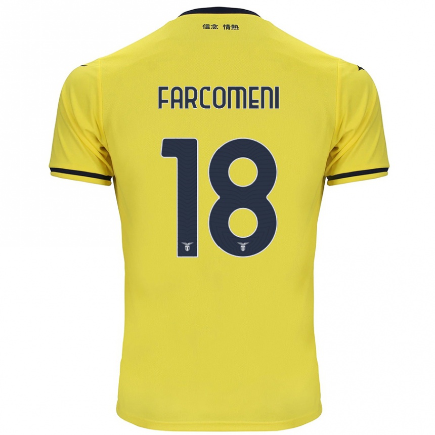 Men Football Valerio Farcomeni #18 Yellow Away Jersey 2024/25 T-Shirt Nz