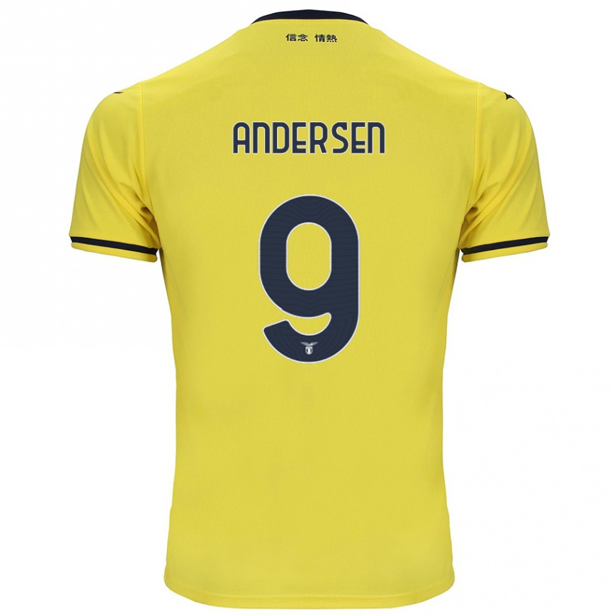 Men Football Signe Holt Andersen #9 Yellow Away Jersey 2024/25 T-Shirt Nz