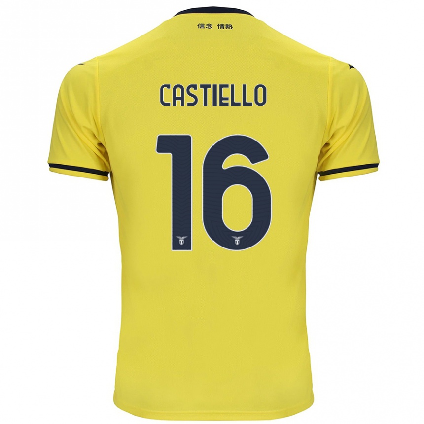 Men Football Antonietta Castiello #16 Yellow Away Jersey 2024/25 T-Shirt Nz