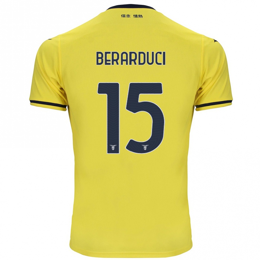 Men Football Martina Berarduci #15 Yellow Away Jersey 2024/25 T-Shirt Nz