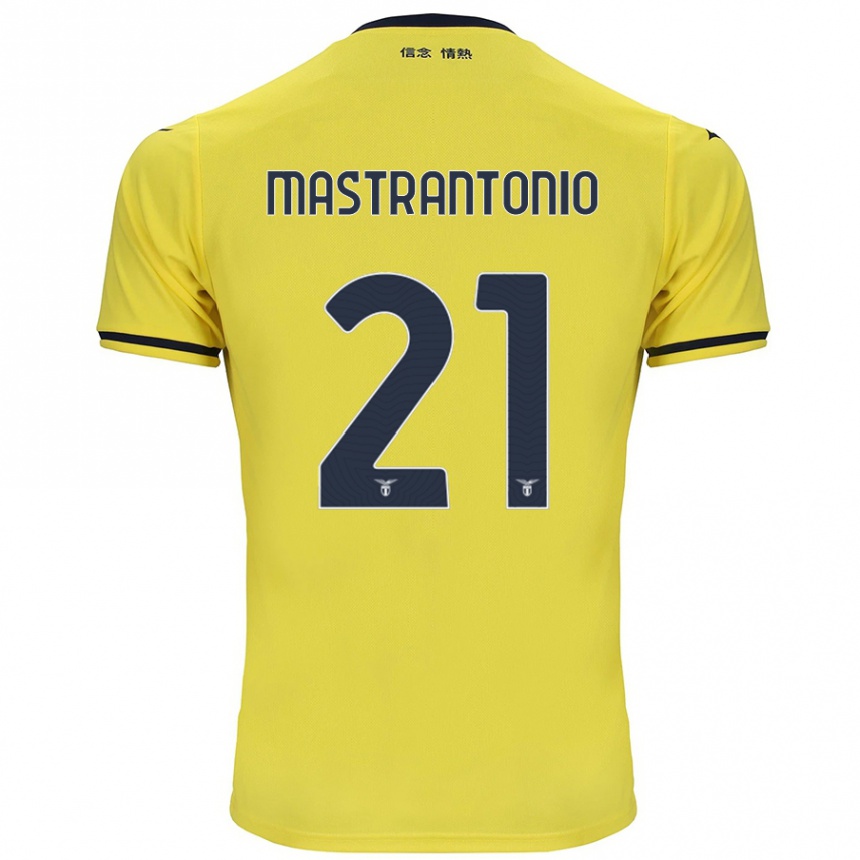 Men Football Ella Mastrantonio #21 Yellow Away Jersey 2024/25 T-Shirt Nz