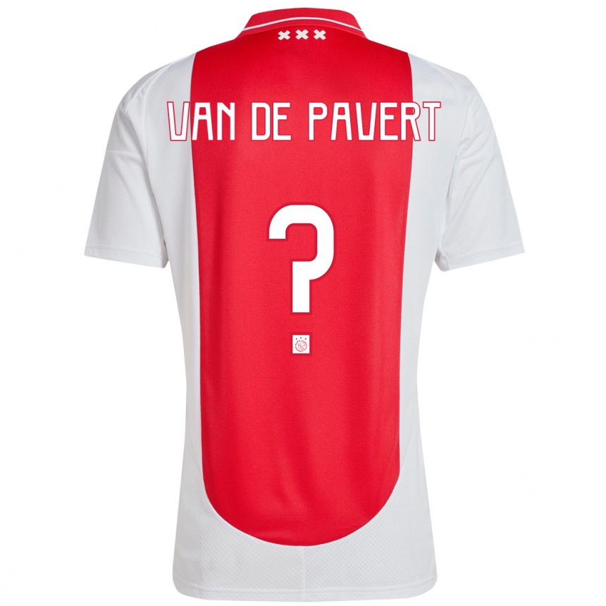 Women Football Ryan Van De Pavert #0 Red White Home Jersey 2024/25 T-Shirt Nz