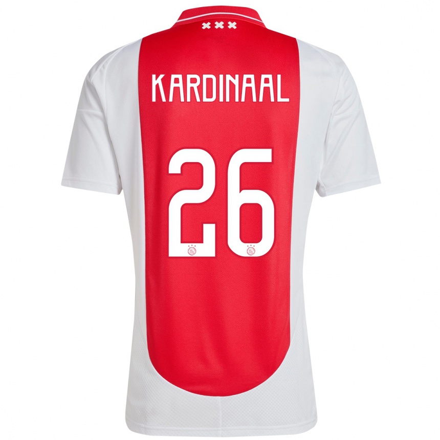 Women Football Isa Kardinaal #26 Red White Home Jersey 2024/25 T-Shirt Nz