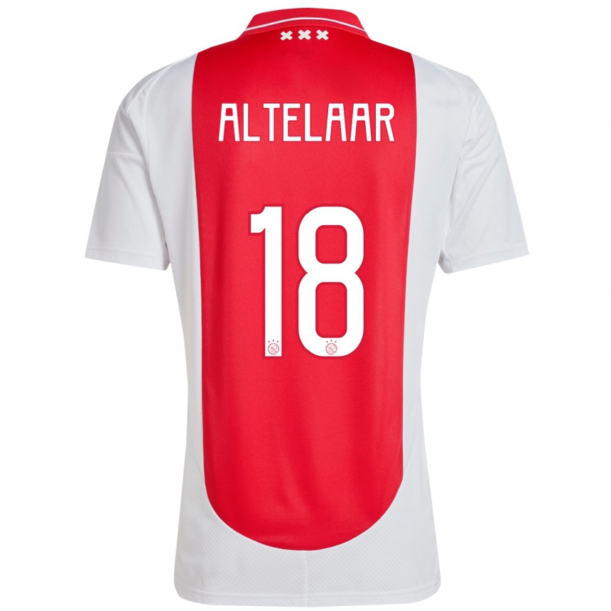 Women Football Jamie Altelaar #18 Red White Home Jersey 2024/25 T-Shirt Nz