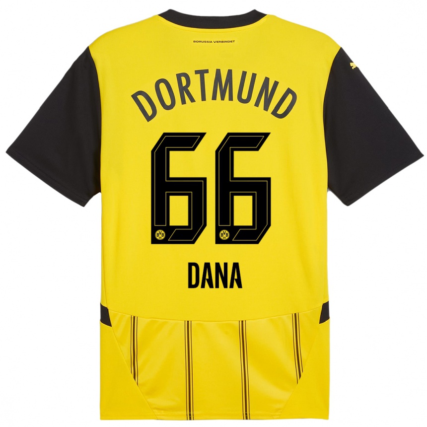 Women Football Bleckmann Dana #66 Yellow Black Home Jersey 2024/25 T-Shirt Nz