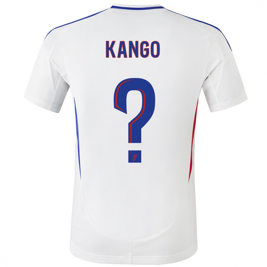 Women Football Steeve Kango #0 White Blue Home Jersey 2024/25 T-Shirt Nz