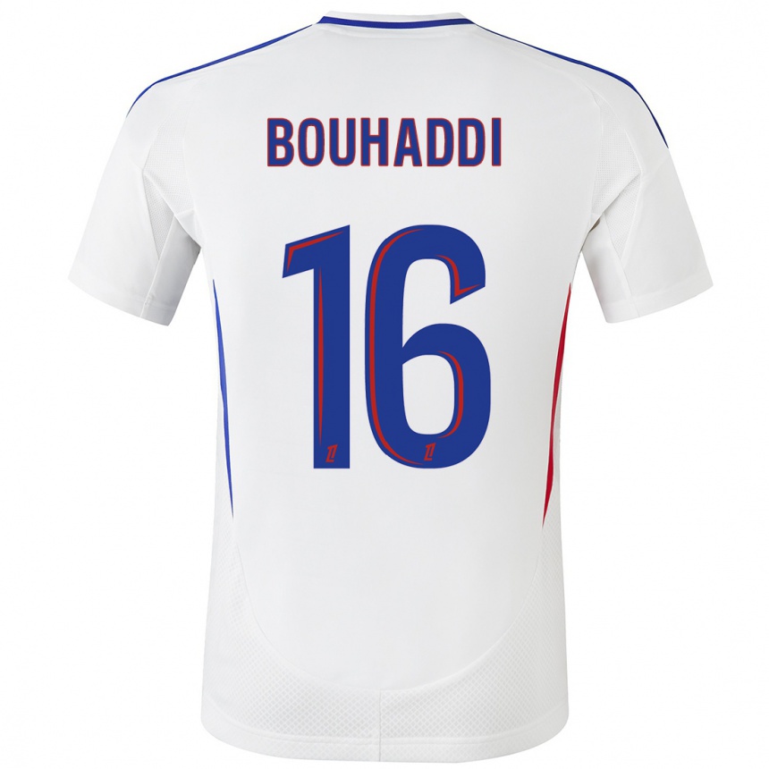 Women Football Sarah Bouhaddi #16 White Blue Home Jersey 2024/25 T-Shirt Nz