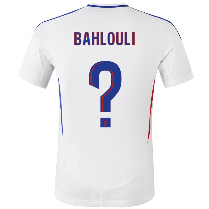 Women Football Djibrail Bahlouli #0 White Blue Home Jersey 2024/25 T-Shirt Nz