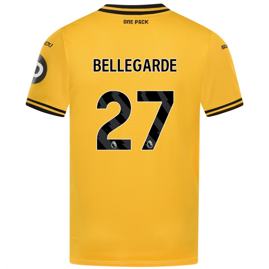 Women Football Jean-Ricner Bellegarde #27 Yellow Home Jersey 2024/25 T-Shirt Nz