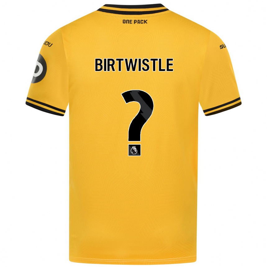 Women Football Harry Birtwistle #0 Yellow Home Jersey 2024/25 T-Shirt Nz