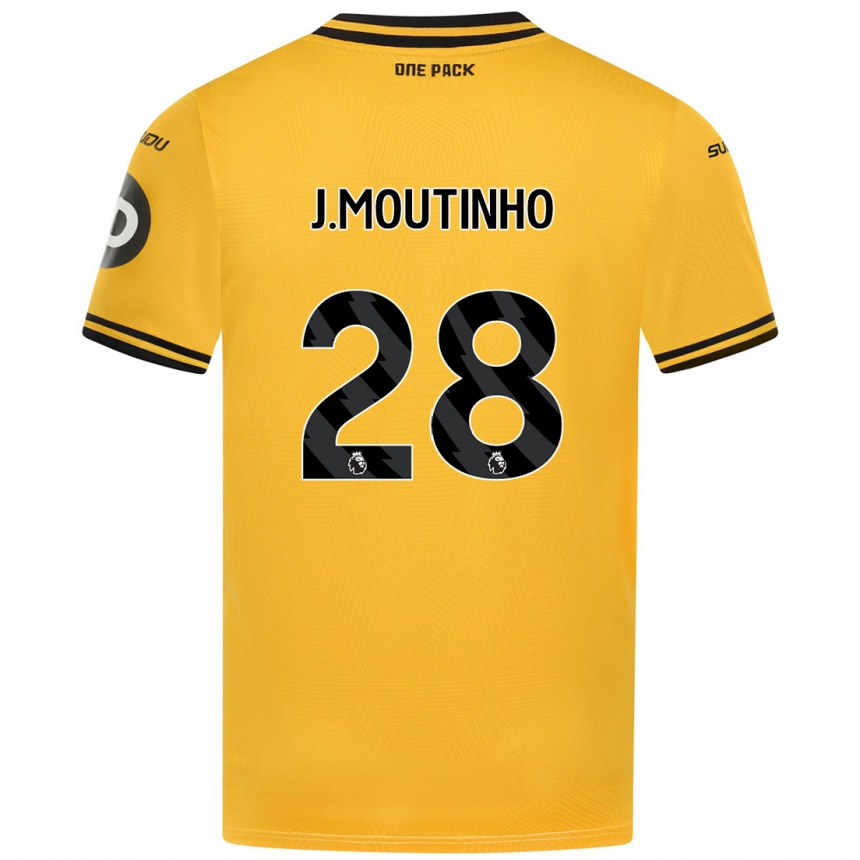 Women Football Joao Moutinho #28 Yellow Home Jersey 2024/25 T-Shirt Nz