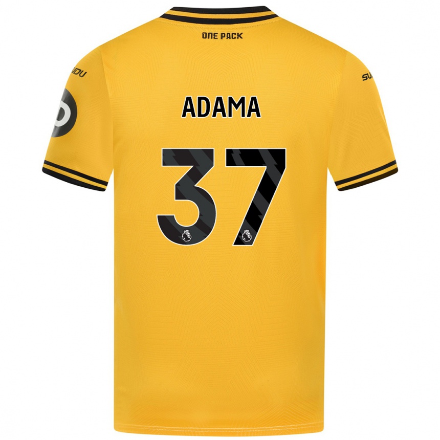 Women Football Adama Traore #37 Yellow Home Jersey 2024/25 T-Shirt Nz