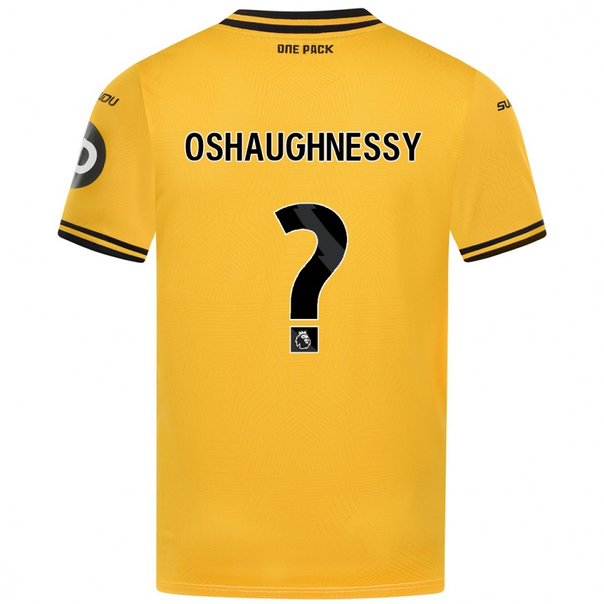 Women Football Joe Oshaughnessy #0 Yellow Home Jersey 2024/25 T-Shirt Nz