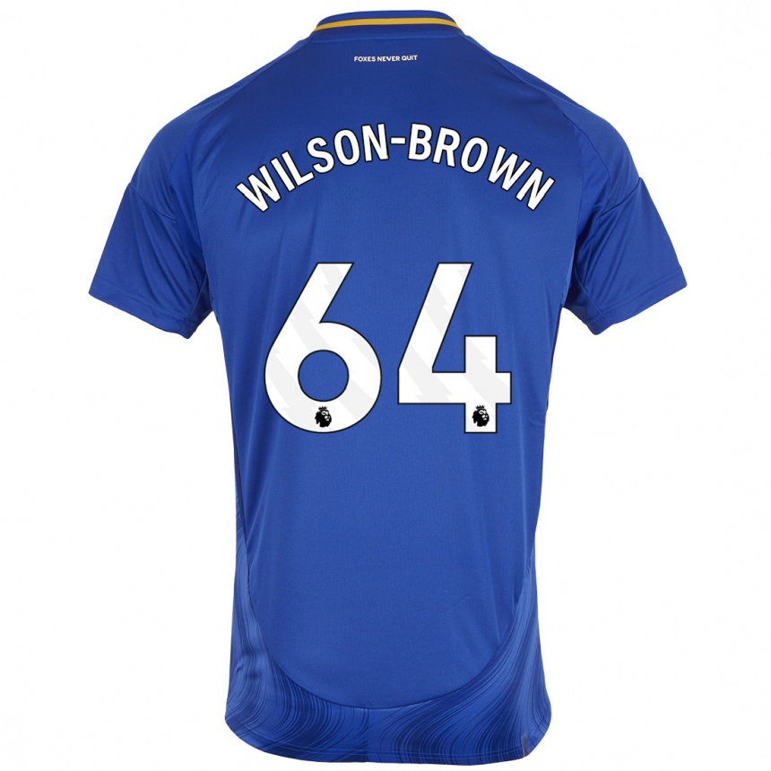 Women Football Thomas Wilson-Brown #64 Blue White Home Jersey 2024/25 T-Shirt Nz