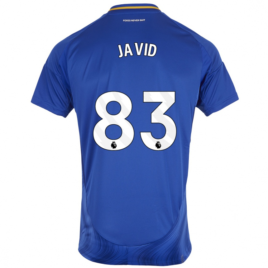 Women Football Abdullah Javid #83 Blue White Home Jersey 2024/25 T-Shirt Nz