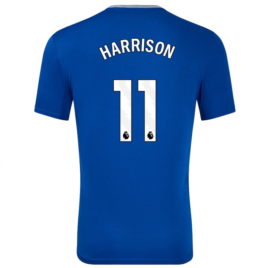 Women Football Jack Harrison #11 Blue With Home Jersey 2024/25 T-Shirt Nz