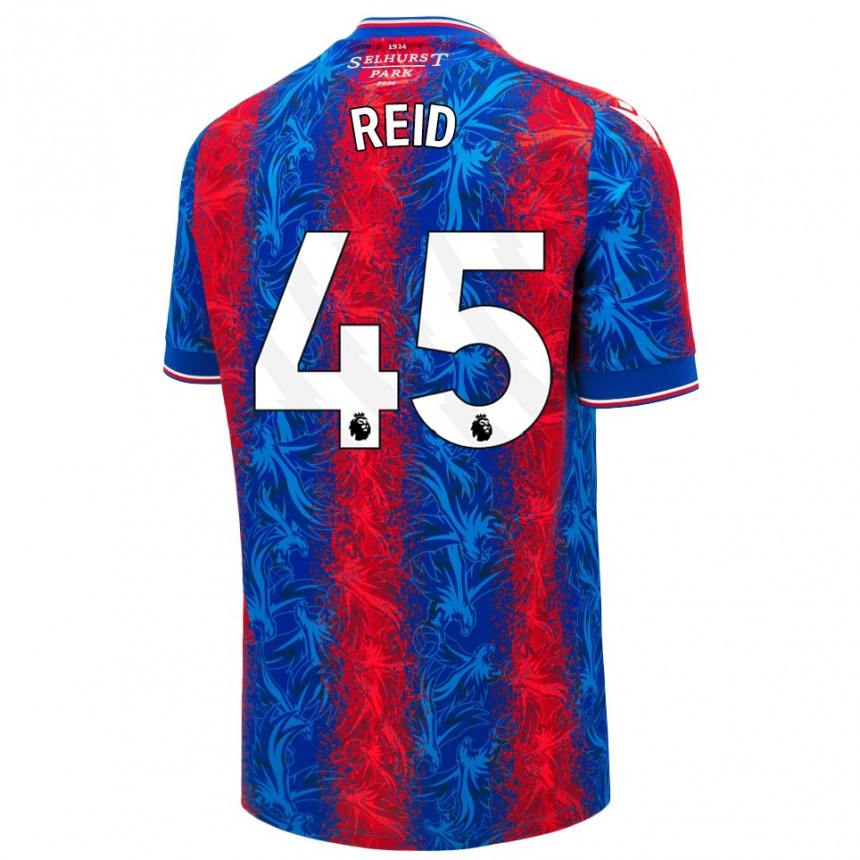 Women Football Dylan Reid #45 Red Blue Stripes Home Jersey 2024/25 T-Shirt Nz