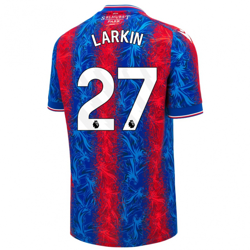 Women Football Abbie Larkin #27 Red Blue Stripes Home Jersey 2024/25 T-Shirt Nz