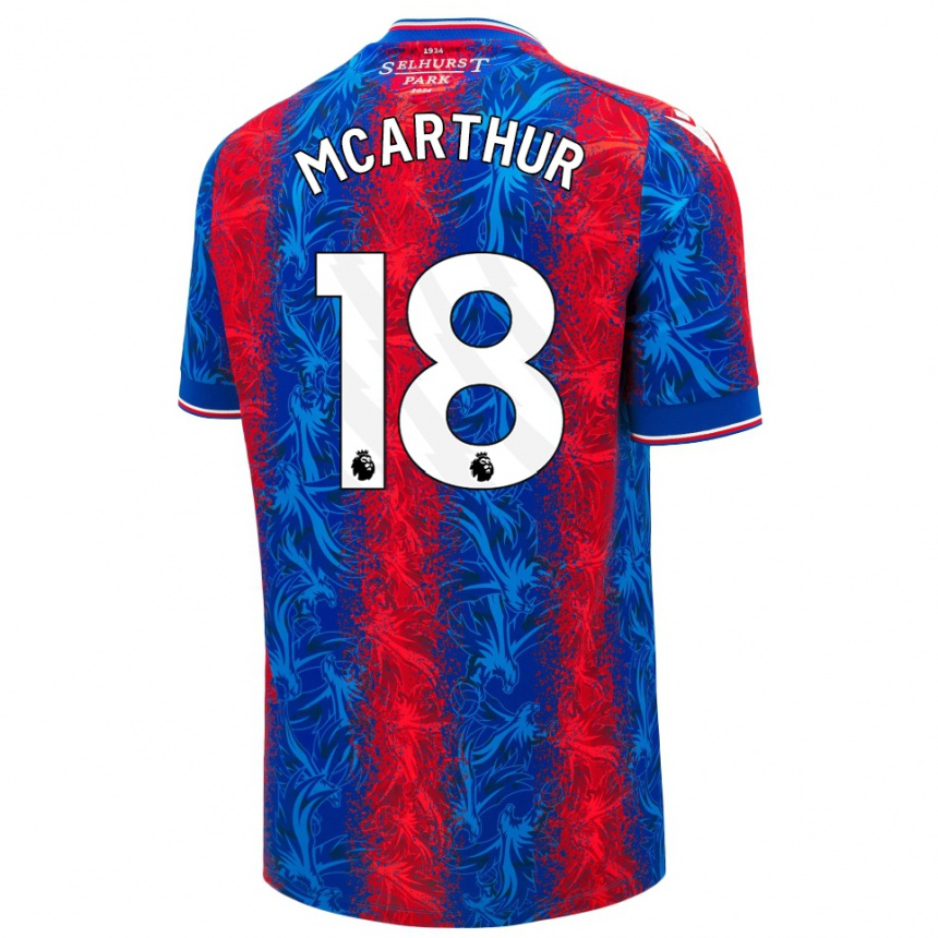 Women Football James Mcarthur #18 Red Blue Stripes Home Jersey 2024/25 T-Shirt Nz