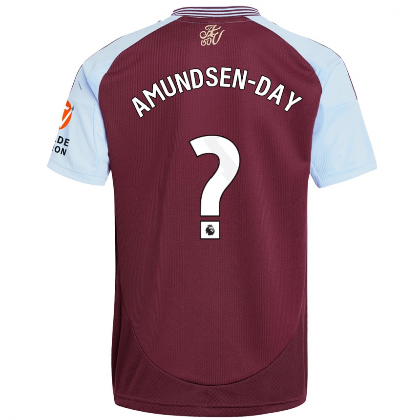 Women Football Ethan Amundsen-Day #0 Burgundy Sky Blue Home Jersey 2024/25 T-Shirt Nz