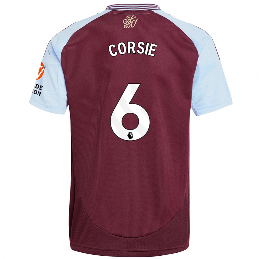 Women Football Rachel Corsie #6 Burgundy Sky Blue Home Jersey 2024/25 T-Shirt Nz