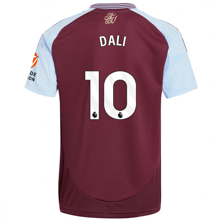 Women Football Kenza Dali #10 Burgundy Sky Blue Home Jersey 2024/25 T-Shirt Nz