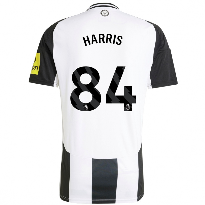 Women Football Aidan Harris #84 White Black Home Jersey 2024/25 T-Shirt Nz