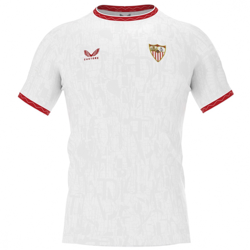 Women Football Juanlu Sánchez #26 White Red Home Jersey 2024/25 T-Shirt Nz