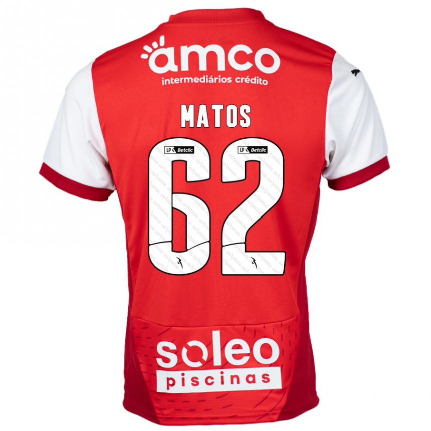 Women Football Nuno Matos #62 Red White Home Jersey 2024/25 T-Shirt Nz