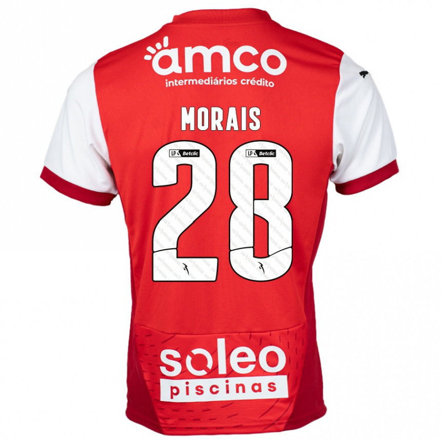 Women Football Patrícia Morais #28 Red White Home Jersey 2024/25 T-Shirt Nz