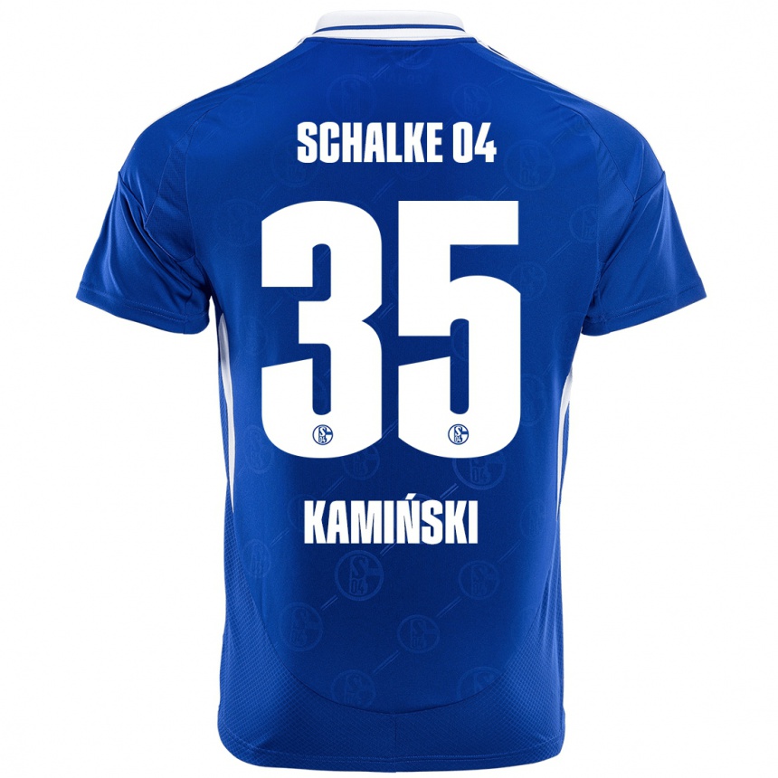 Women Football Marcin Kaminski #35 Royal Blue Home Jersey 2024/25 T-Shirt Nz