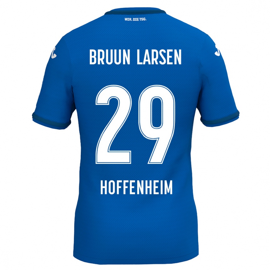 Women Football Jacob Bruun Larsen #29 Royal Blue Home Jersey 2024/25 T-Shirt Nz