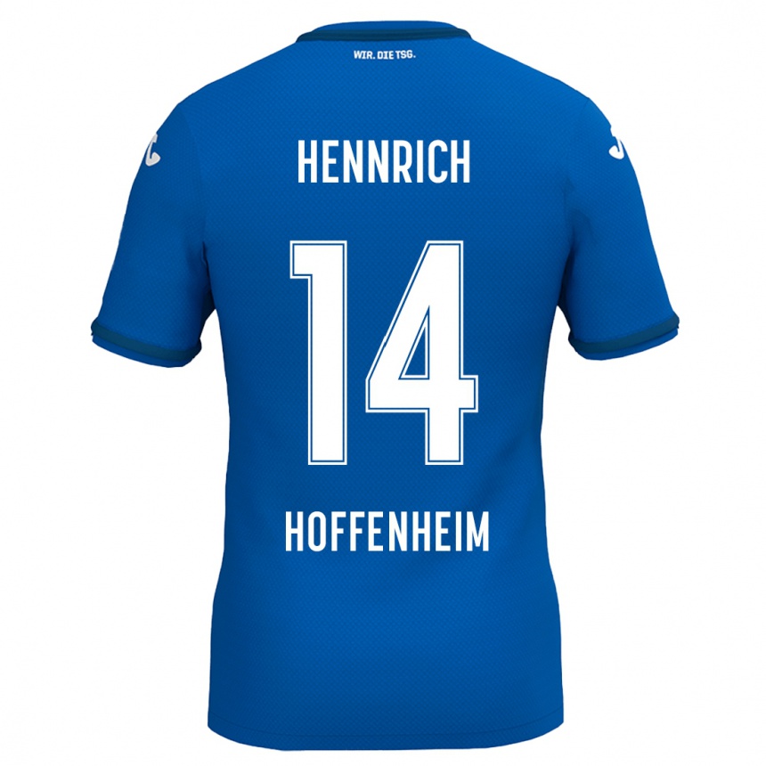 Women Football Paul Hennrich #14 Royal Blue Home Jersey 2024/25 T-Shirt Nz