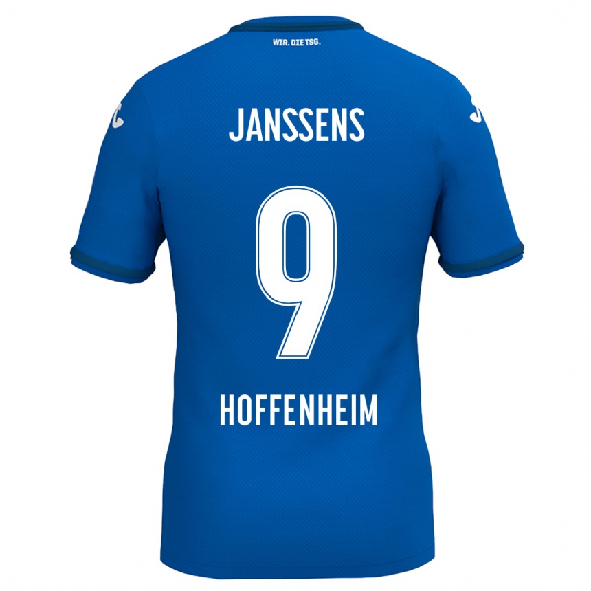 Women Football Jill Janssens #9 Royal Blue Home Jersey 2024/25 T-Shirt Nz