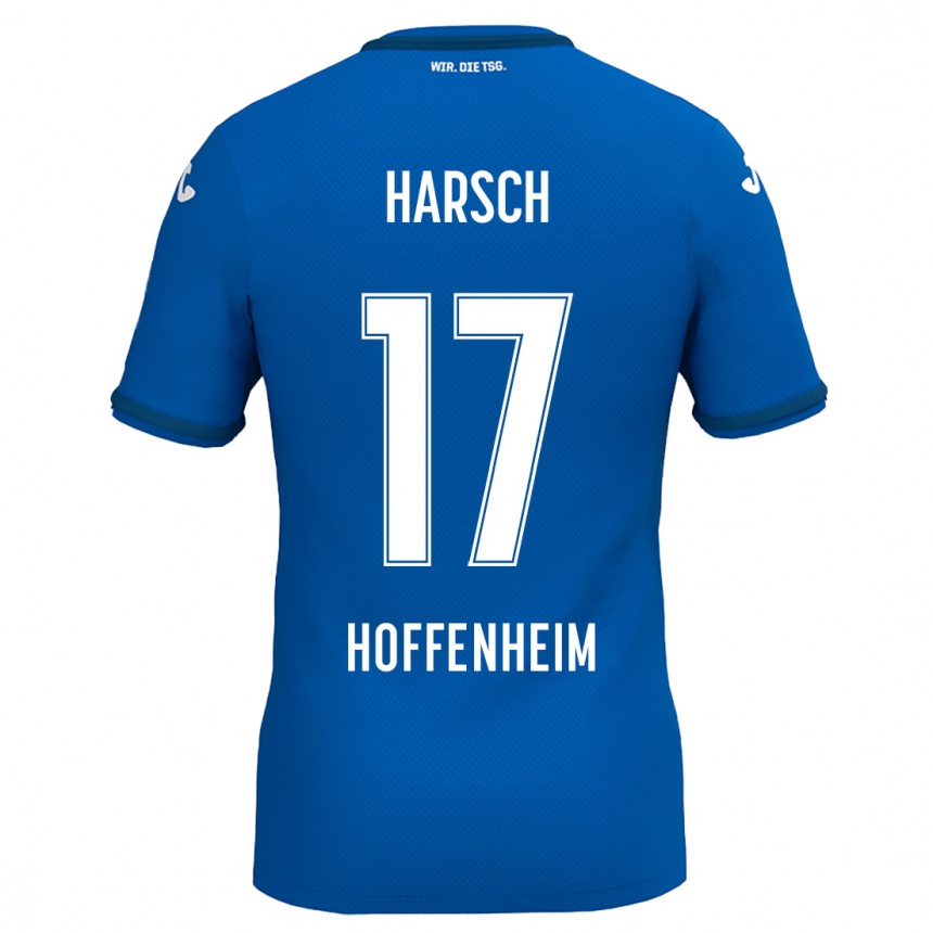 Women Football Franziska Harsch #17 Royal Blue Home Jersey 2024/25 T-Shirt Nz