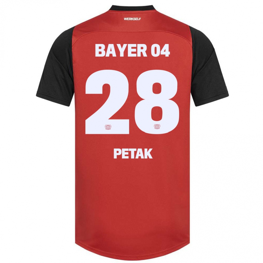 Women Football Raoul Petak #28 Red Black Home Jersey 2024/25 T-Shirt Nz