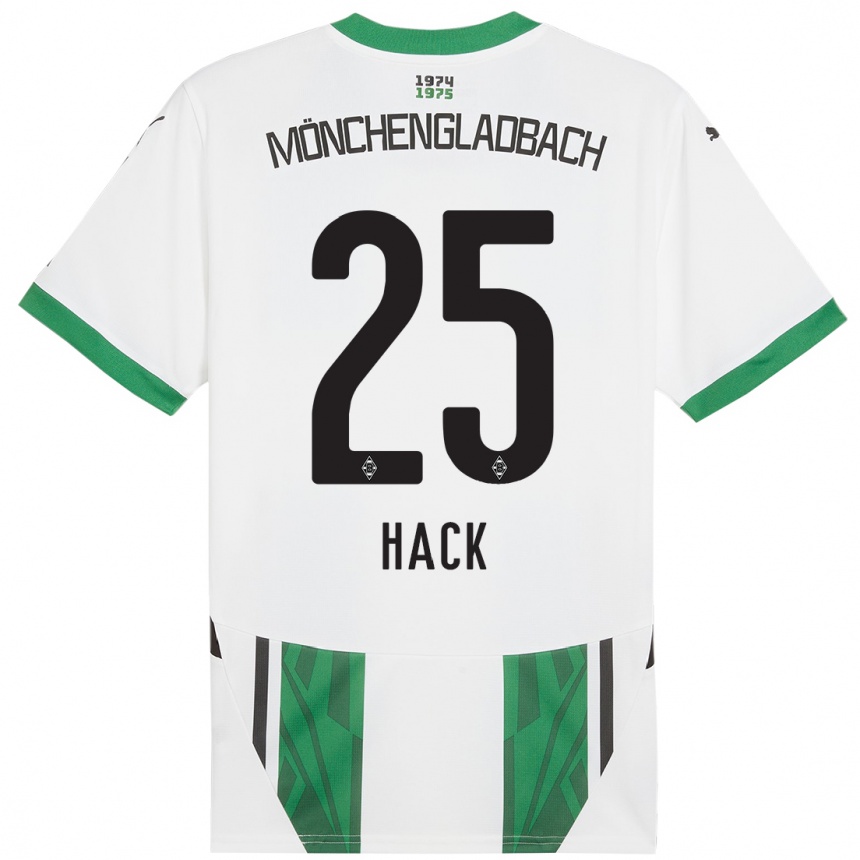 Women Football Robin Hack #25 White Green Home Jersey 2024/25 T-Shirt Nz