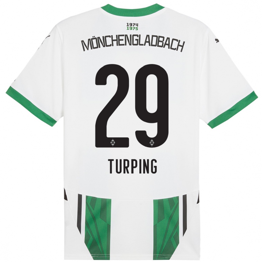 Women Football Selim Turping #29 White Green Home Jersey 2024/25 T-Shirt Nz