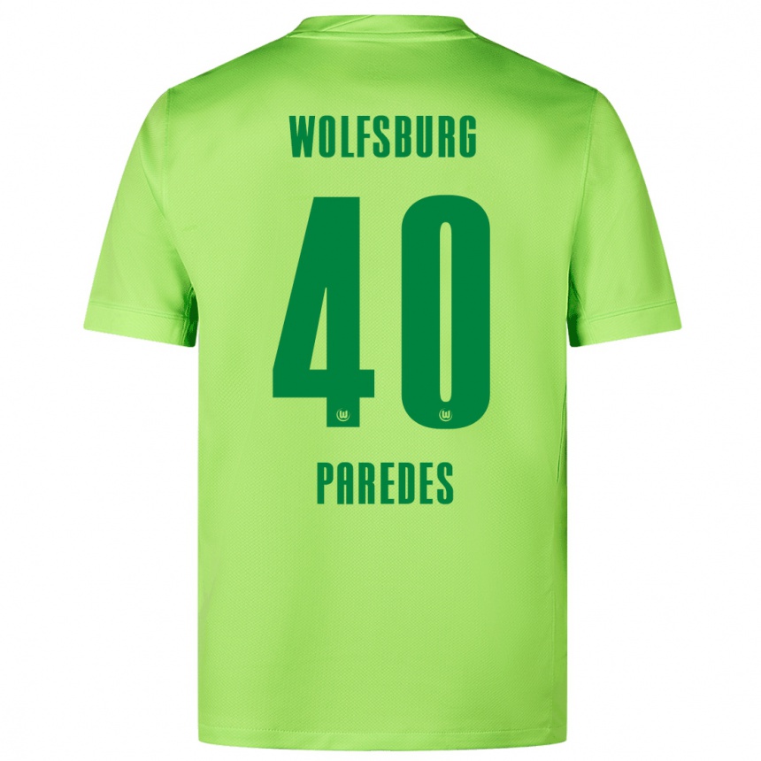 Women Football Kevin Paredes #40 Fluorescent Green Home Jersey 2024/25 T-Shirt Nz