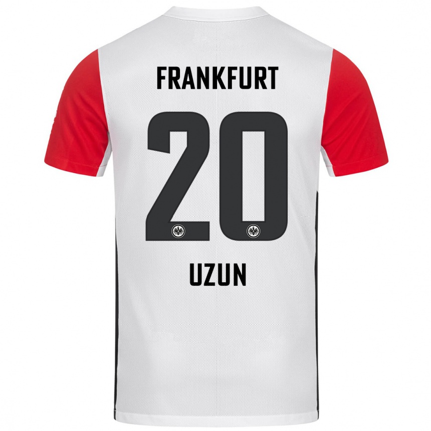 Women Football Can Uzun #20 White Red Home Jersey 2024/25 T-Shirt Nz